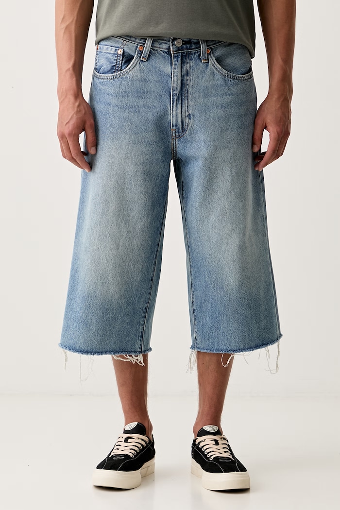 Levi's σορτς Ανδρικά ντένιμ 478 BAGGY CAPRI μπλε 004A8