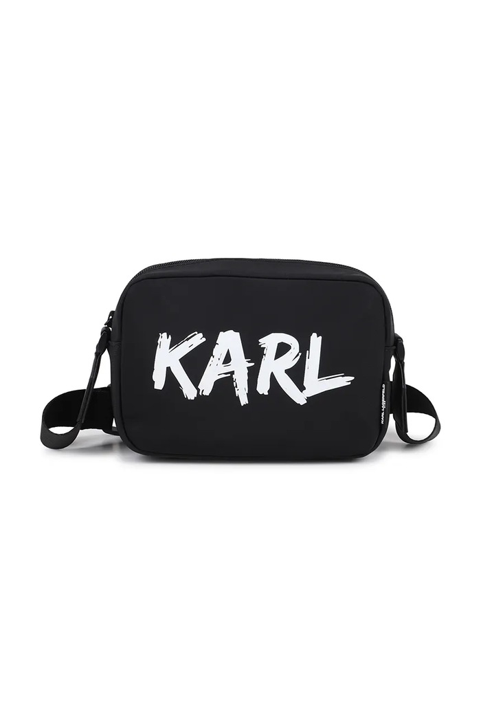 Otroška torbica za pas Karl Lagerfeld Imitacija zrnatega usnja črna Z31257