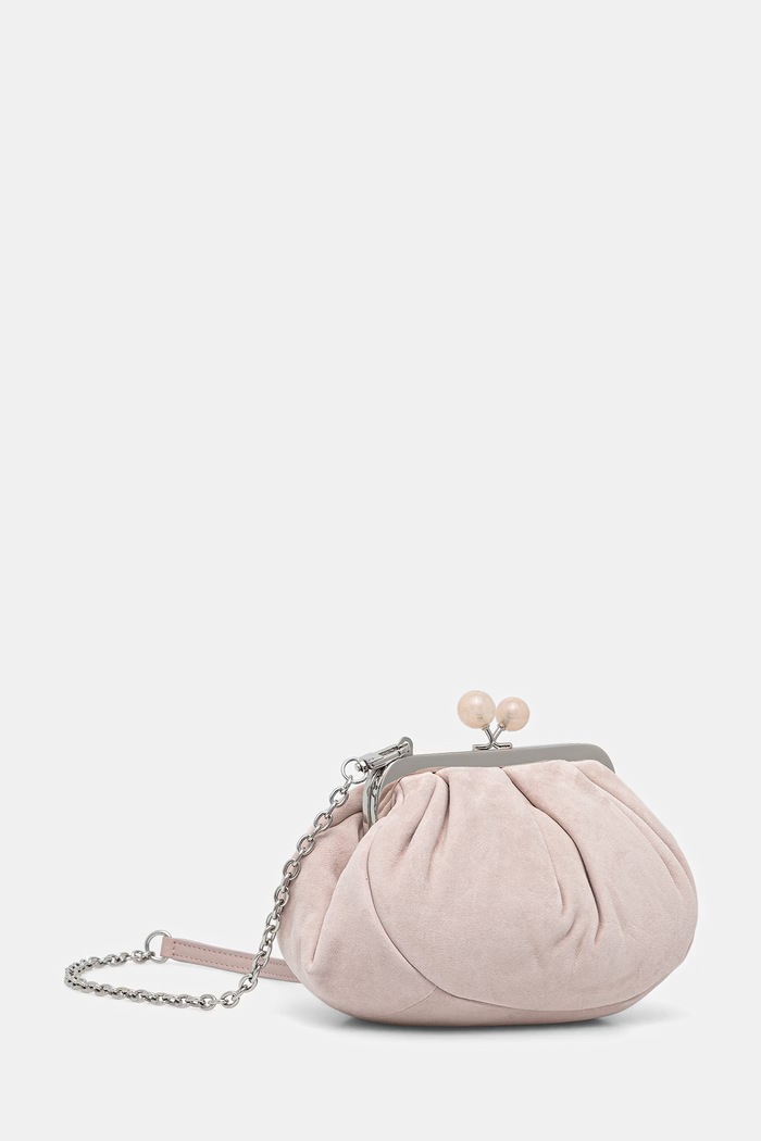 Semišová kabelka Weekend Max Mara AVALOIS 2615511014600 růžová SS26