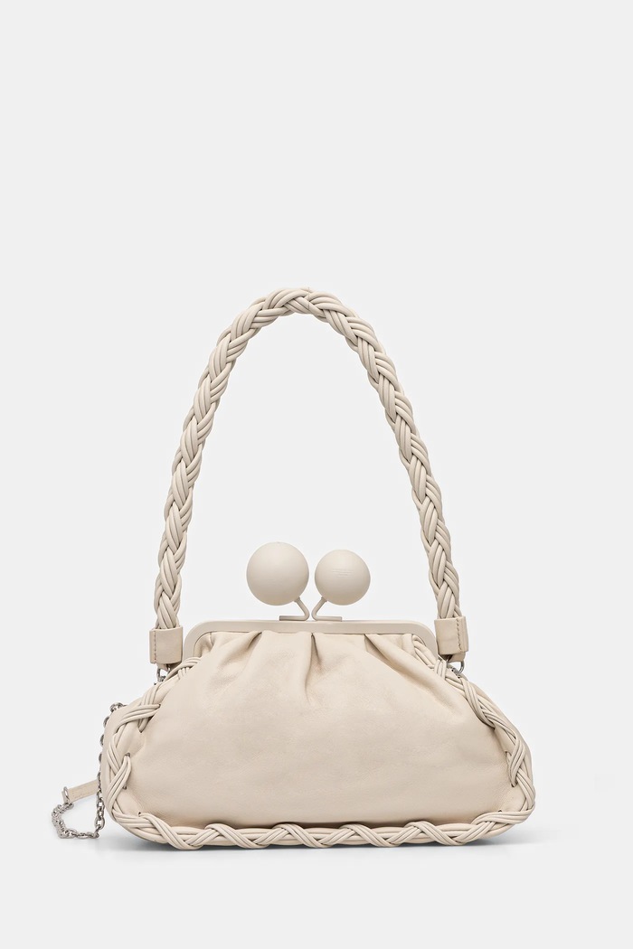 Usnjena torbica Weekend Max Mara ALECITO Ne ustreza A4 bež 2615511144600