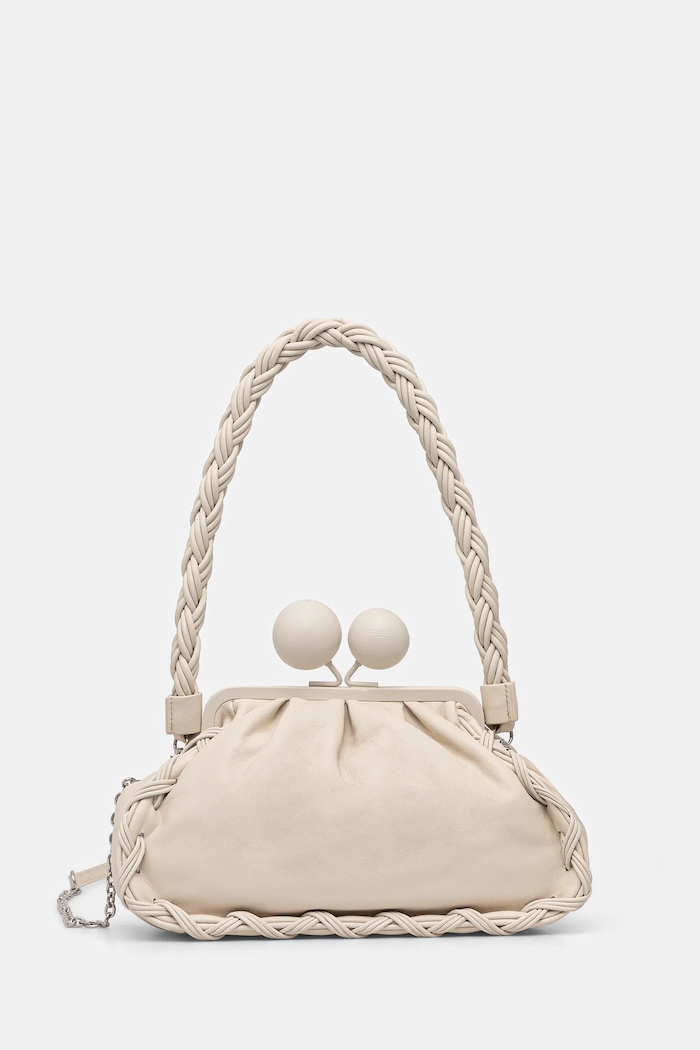 Usnjena torbica Weekend Max Mara ALECITO Ne ustreza A4 bež 2615511144600