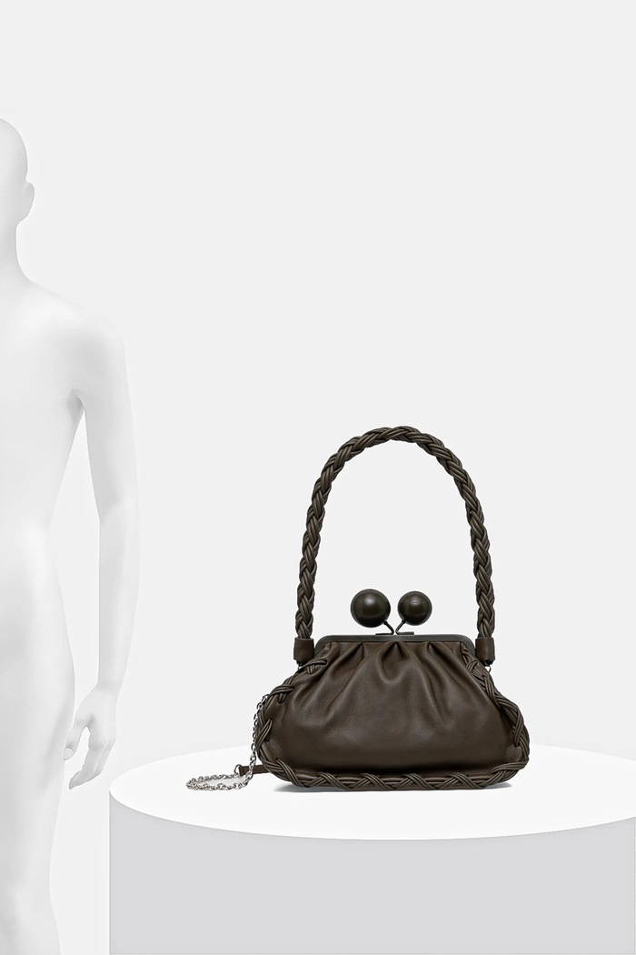 Weekend Max Mara poșetă de piele ALECITO 2615511144600 verde