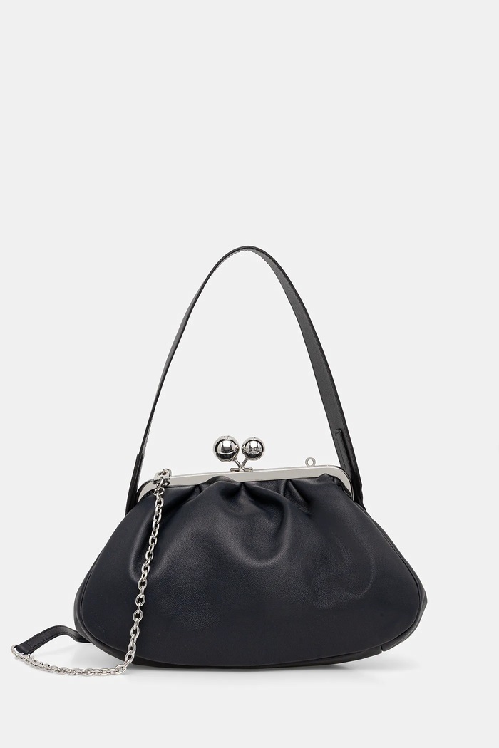 Weekend Max Mara bőr táska CUBICO nappa bőr sötétkék 2615511174600