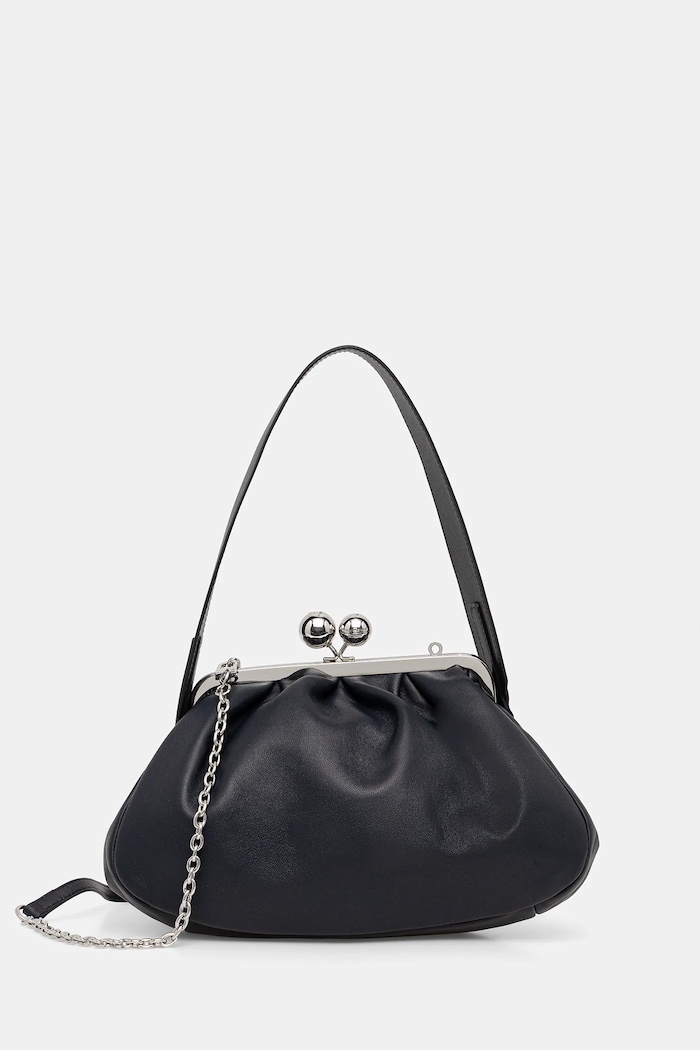 Weekend Max Mara bőr táska CUBICO nappa bőr sötétkék 2615511174600