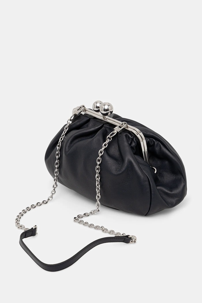 Kiegészítők Weekend Max Mara bőr táska CUBICO 2615511174600 sötétkék