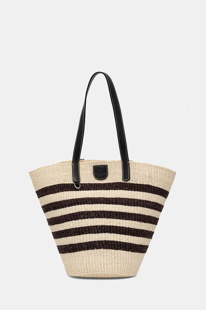 Weekend Max Mara geantă de plajă pentru femei împletită AGENNAIO maro 2615511015600