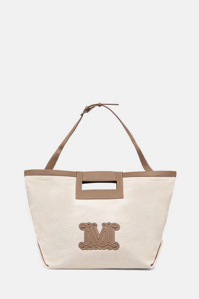 Max Mara Beachwear torba plażowa damska bawełniana ECRU beżowy 2616511039600