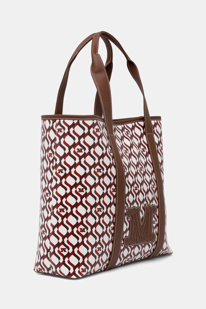Max Mara Beachwear torebka shopper damska z imitacji skóry FARNETO 2616511059600 beżowy SS26