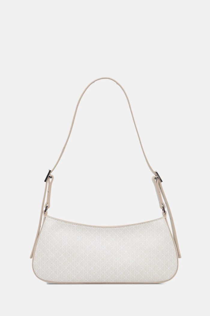 Τσάντα Calvin Klein απομίμηση λείου δέρματος μπεζ LV04F3324G