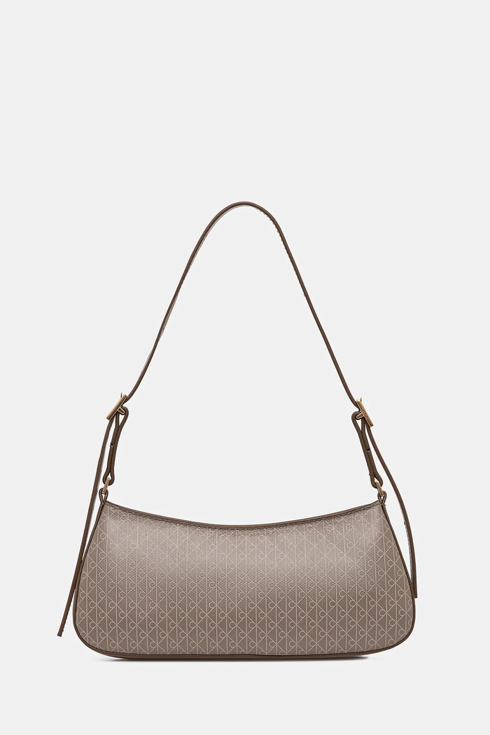 Torbica Calvin Klein Imitacija zrnatega usnja bež LV04F3324G