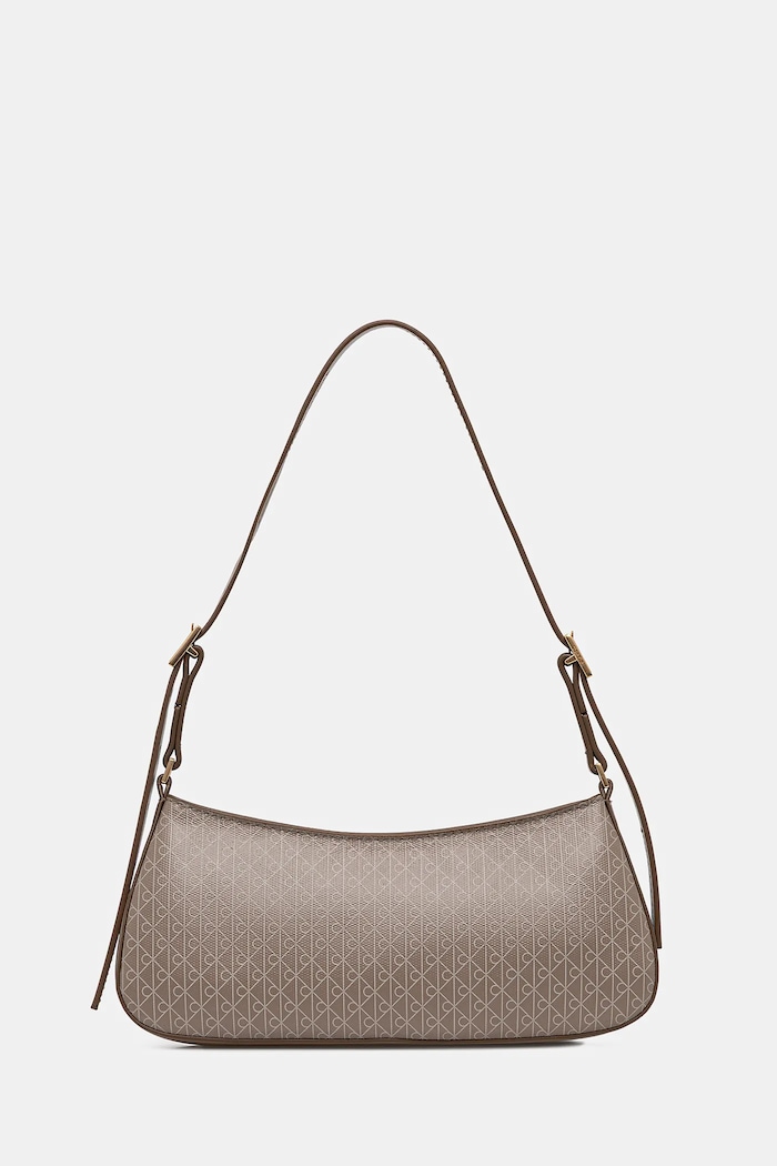 Torbica Calvin Klein Imitacija zrnatega usnja bež LV04F3324G