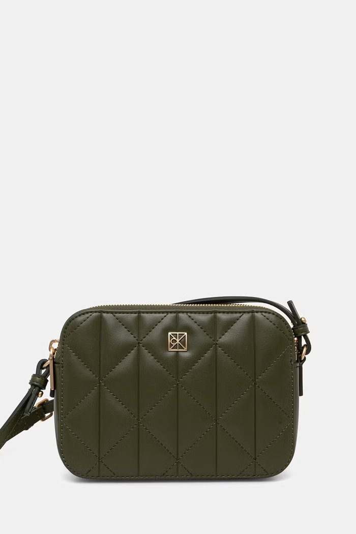 Calvin Klein crossbody torbica ženska iz umetnega usnja zelena LV04F3328G