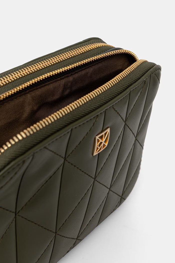 Calvin Klein crossbody torbica ženska iz umetnega usnja zelena LV04F3328G