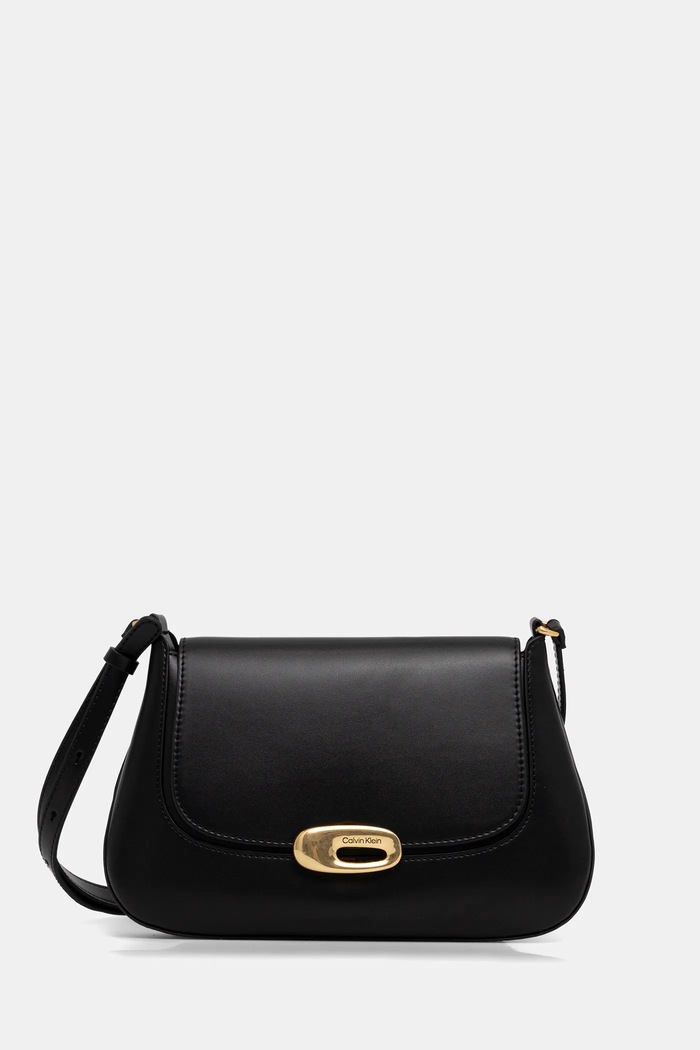 Τσάντα Calvin Klein απομίμηση λείου δέρματος μαύρο LV04F3401G