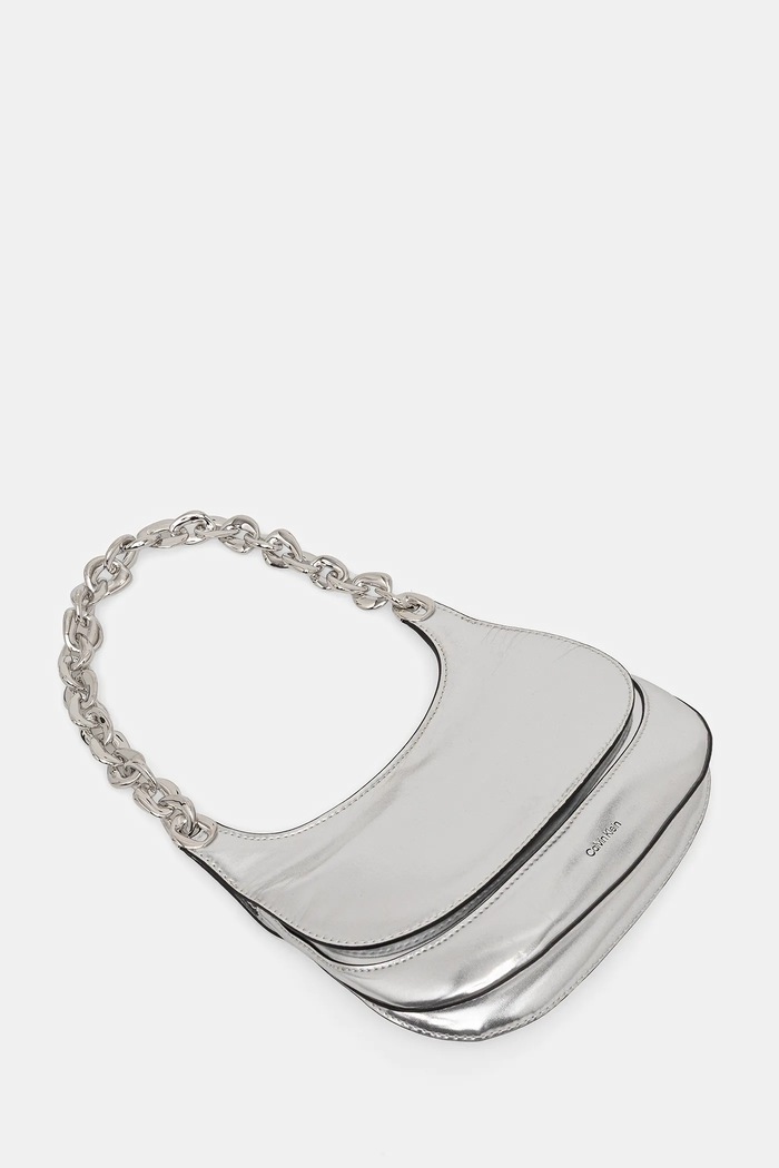 Kabelka Calvin Klein LV04F3404G stříbrná SS26