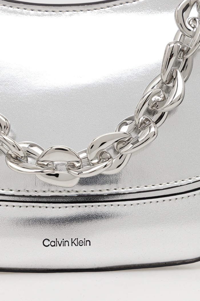 Kabelka Calvin Klein stříbrná LV04F3404G