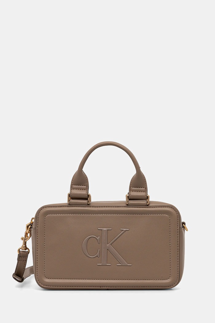 Calvin Klein μικρή τσάντα Γυναικεία από απομίμηση δέρματος απομίμηση λείου δέρματος μπεζ LV04F3411G