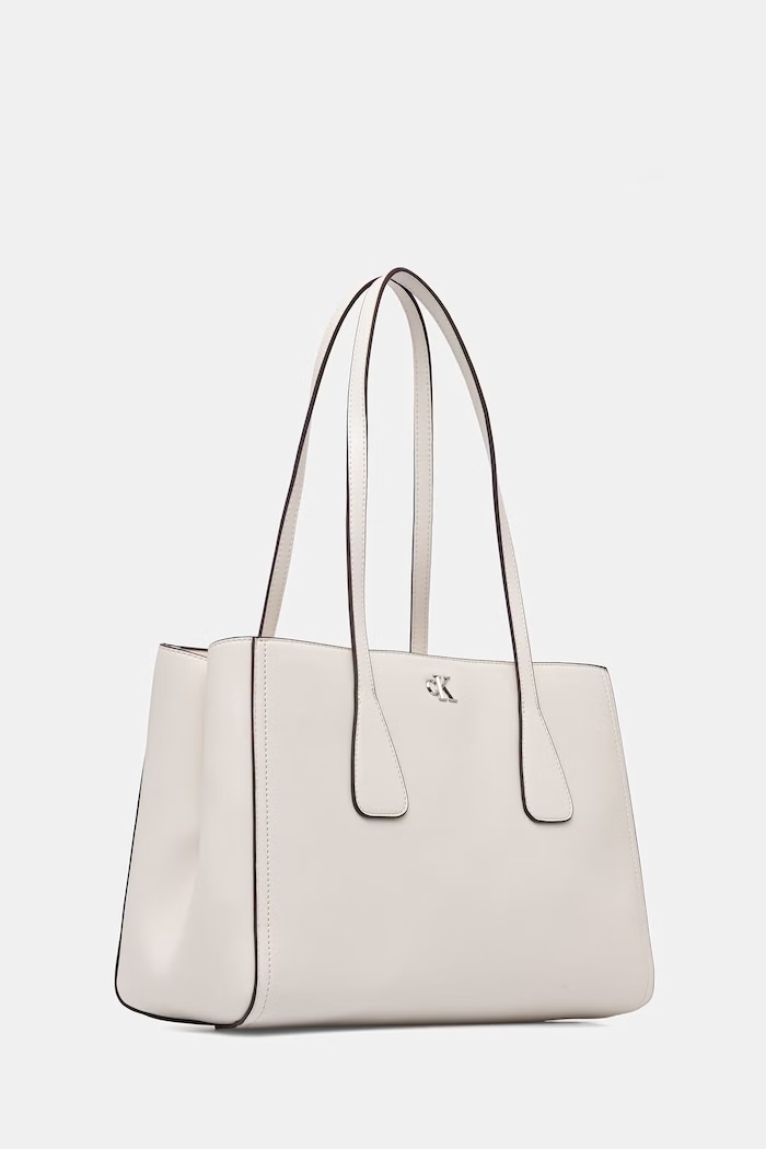 Calvin Klein nákupní taška dámská z imitace kůže LV04F3442G bílá SS26