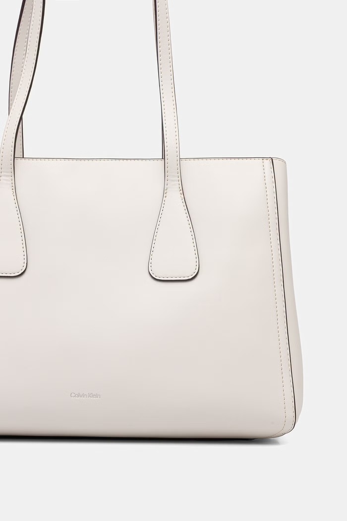 Doplňky Calvin Klein nákupní taška dámská z imitace kůže LV04F3442G bílá
