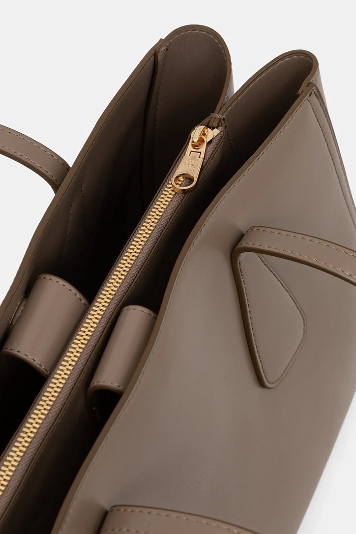 Calvin Klein nákupní taška dámská z imitace kůže LV04F3442G béžová