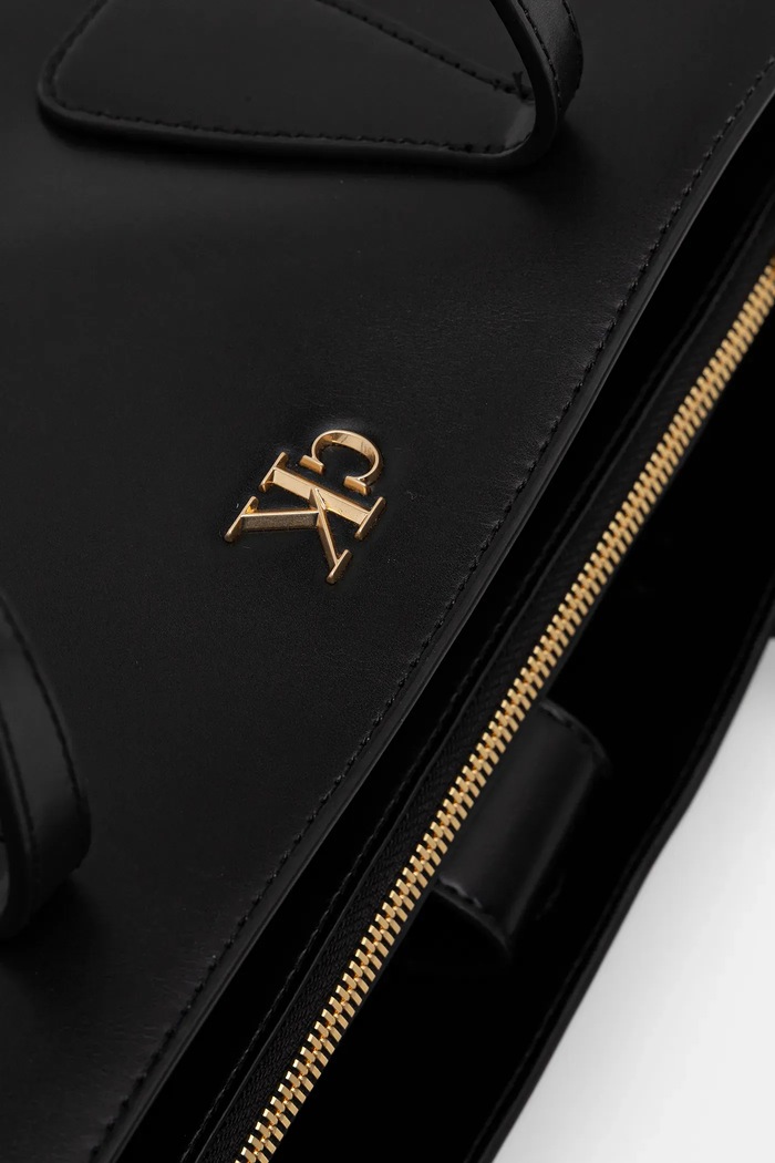Calvin Klein nákupní taška dámská z imitace kůže černá LV04F3442G