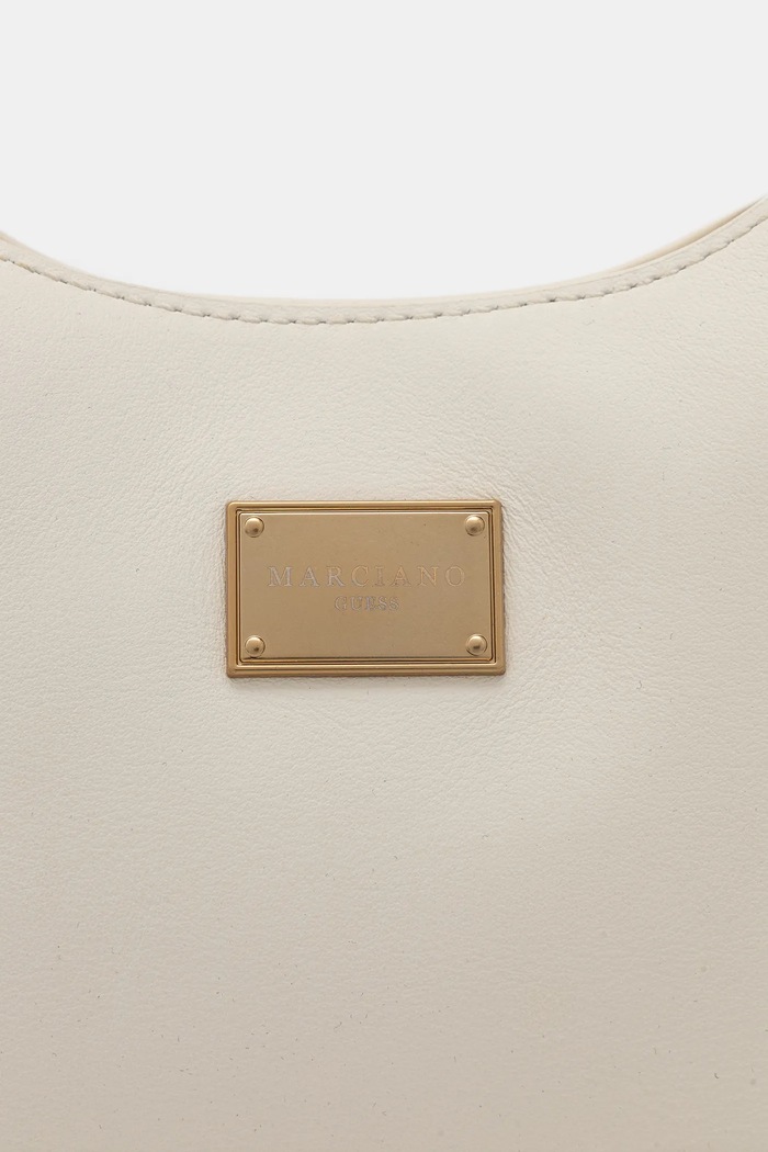 Kožená kabelka Marciano by Guess béžová 6RGZ14.7414A