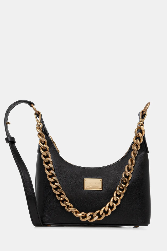 Marciano by Guess torebka skórzana skóra licowa czarny 6RGZ14.7414A