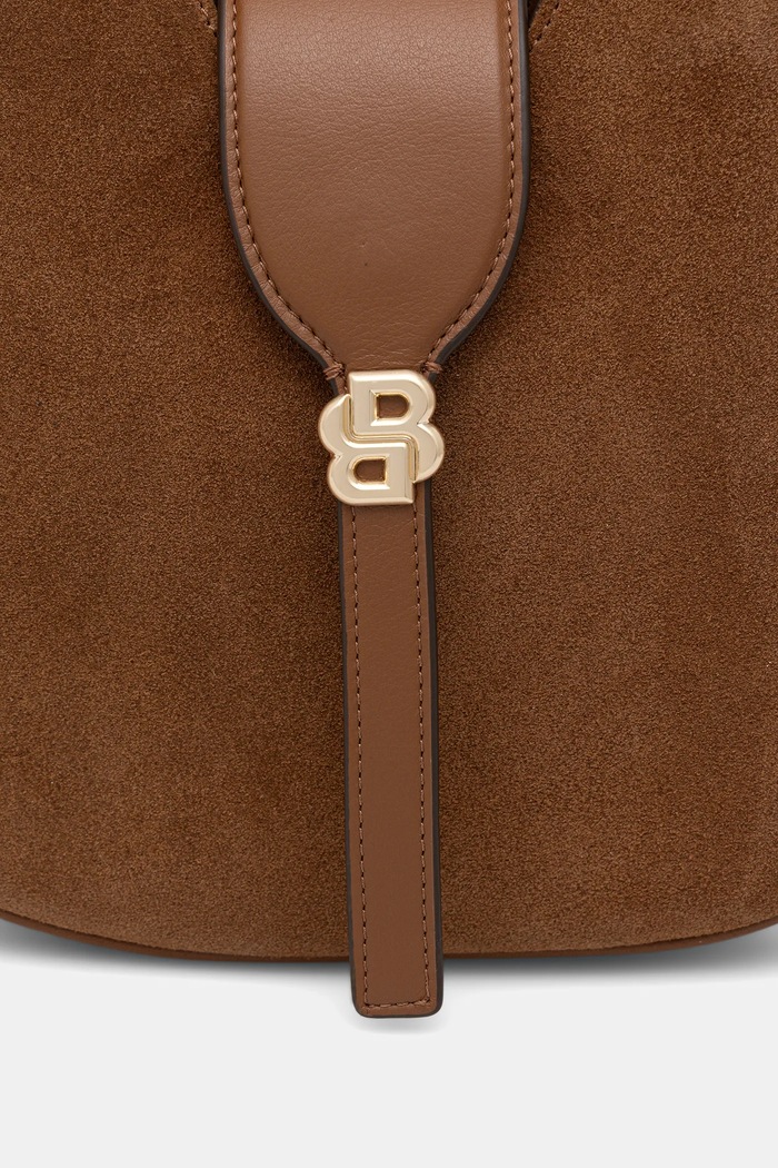 Замшева сумочка BOSS BOSS BEYOND Hobo S коричневий 50557954