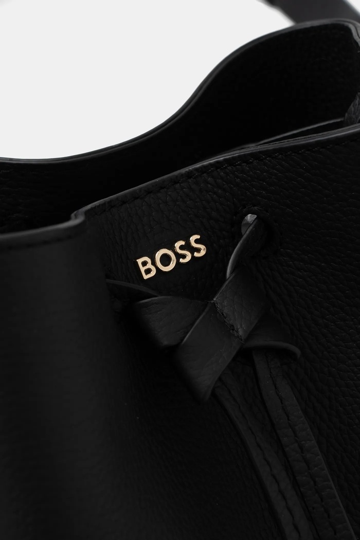 BOSS poșetă de piele Lenah SM Bucket 50557980 negru