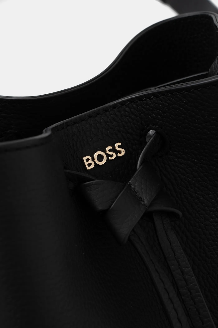 BOSS poșetă de piele Lenah SM Bucket 50557980 negru