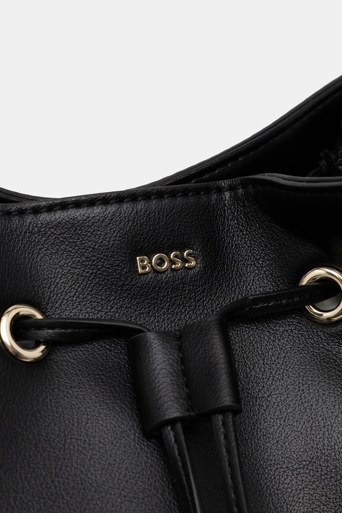 BOSS torbica - vreča ženska iz umetnega usnja Sandy Bucket črna 50558134
