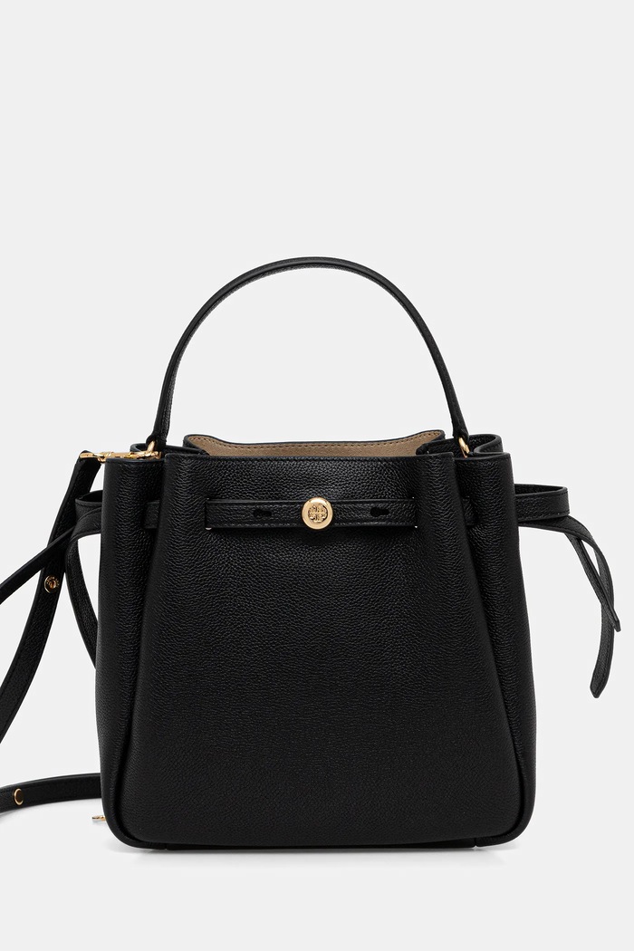 Kožená kabelka Tory Burch Romy přírodní kůže černá 166982.001