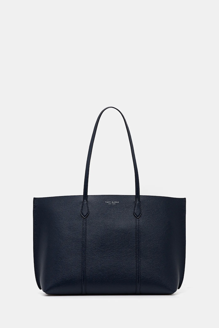 Kožená kabelka Tory Burch Perry 169476.498 tmavomodrá SS26