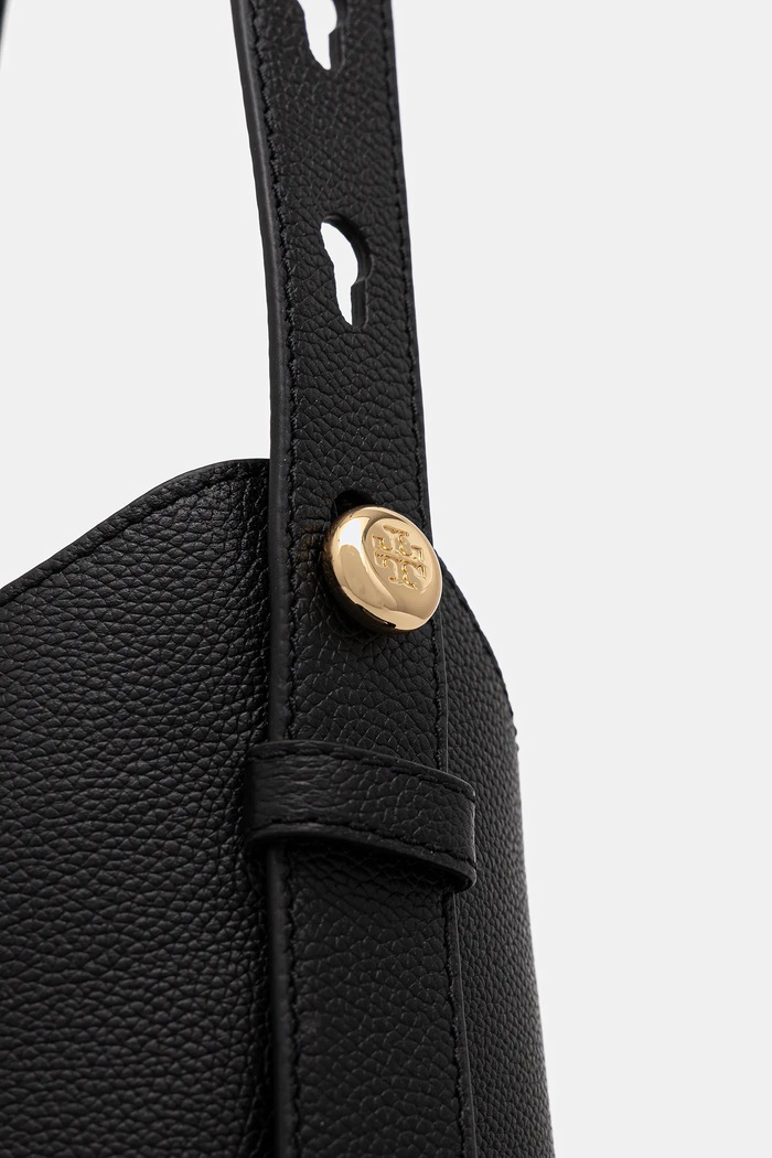 Δερμάτινη τσάντα Tory Burch Romy Small Romy μαύρο 175172.001