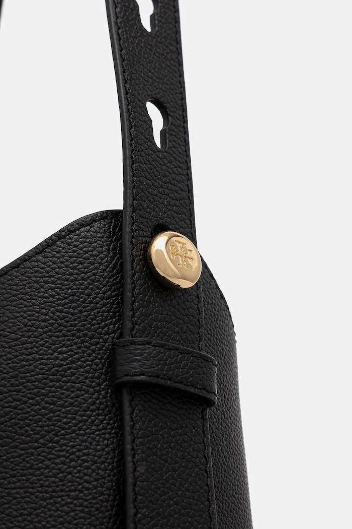 Δερμάτινη τσάντα Tory Burch Romy Small Romy μαύρο 175172.001