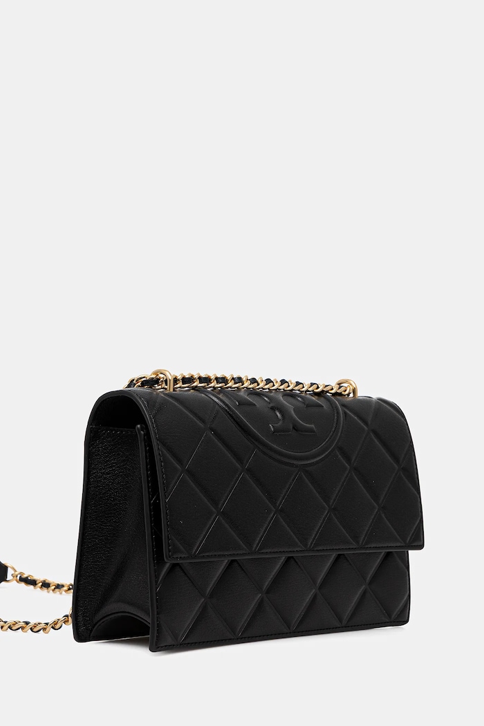 Kožená kabelka Tory Burch Fleming 164799.001 čierna SS26
