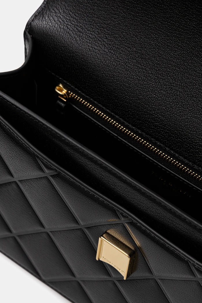 Kožená kabelka Tory Burch Fleming 164799.001 čierna