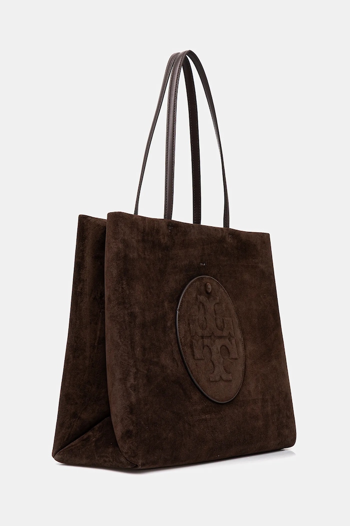 Τσάντα σουέτ Tory Burch Ella Suede Ella 170980.200 καφέ SS26