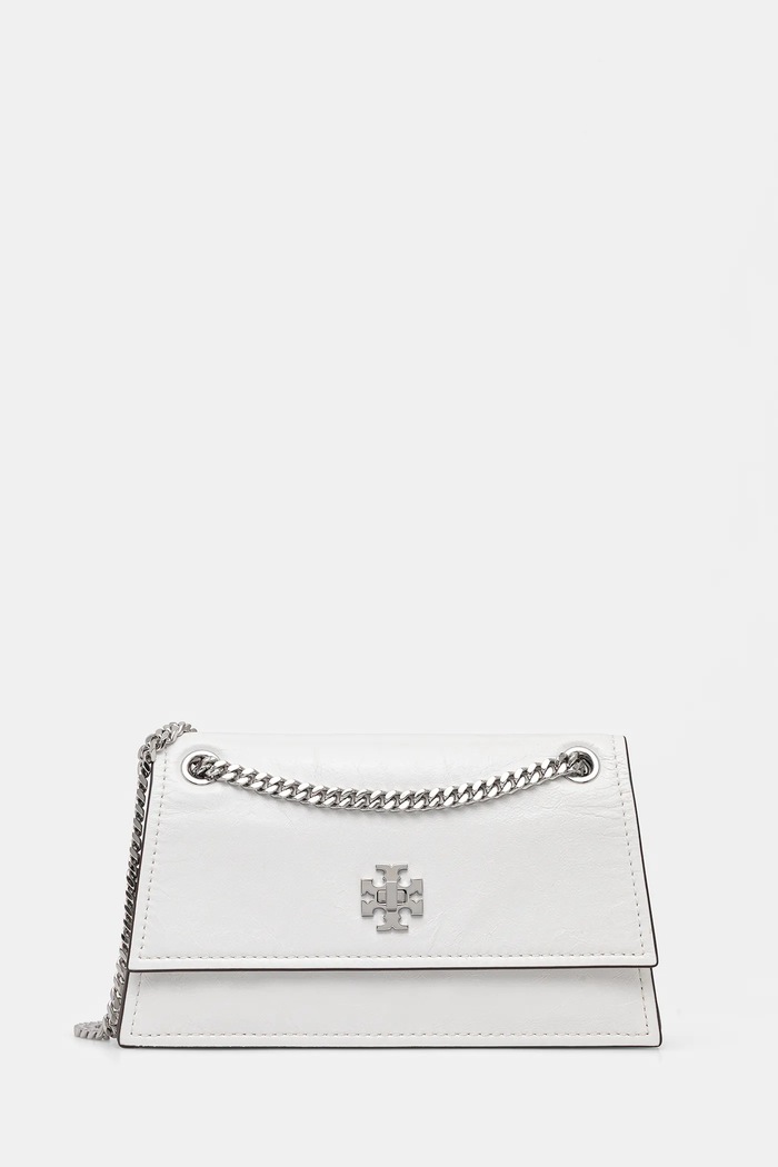 Kožená kabelka Tory Burch Kira Turnlock přírodní kůže bílá 176642.100