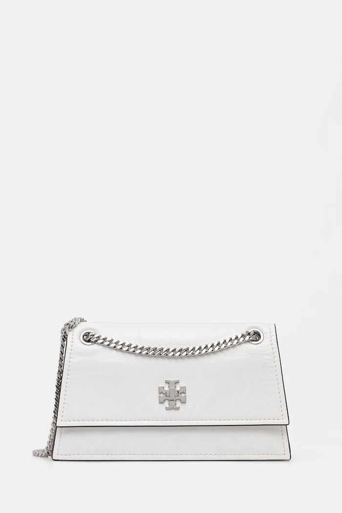 Kožená kabelka Tory Burch Kira Turnlock přírodní kůže bílá 176642.100
