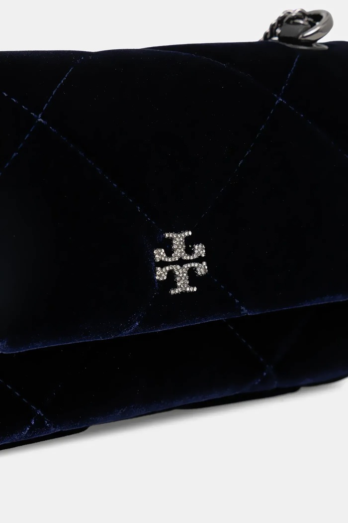 Τσάντα Tory Burch Kira Diamond Kira Diamond Quilt σκούρο μπλε 176199.430