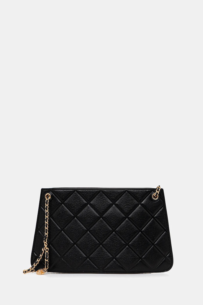 Tory Burch geantă de piele Fleming uni negru 176623.001