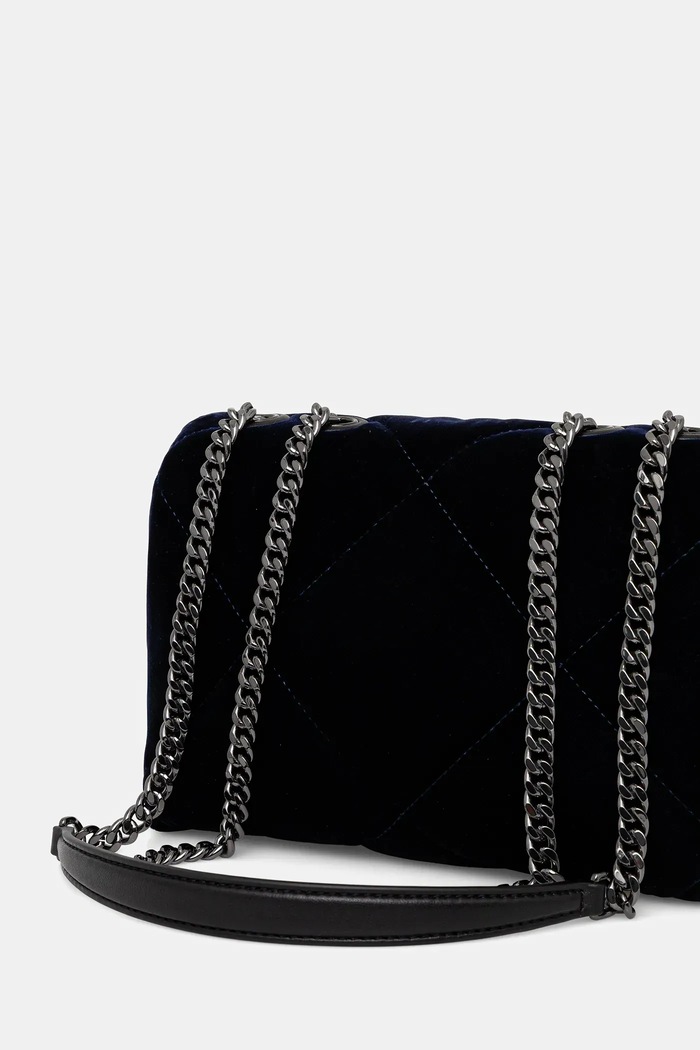 Doplnky Kabelka Tory Burch Kira Diamond 177517.430 tmavomodrá