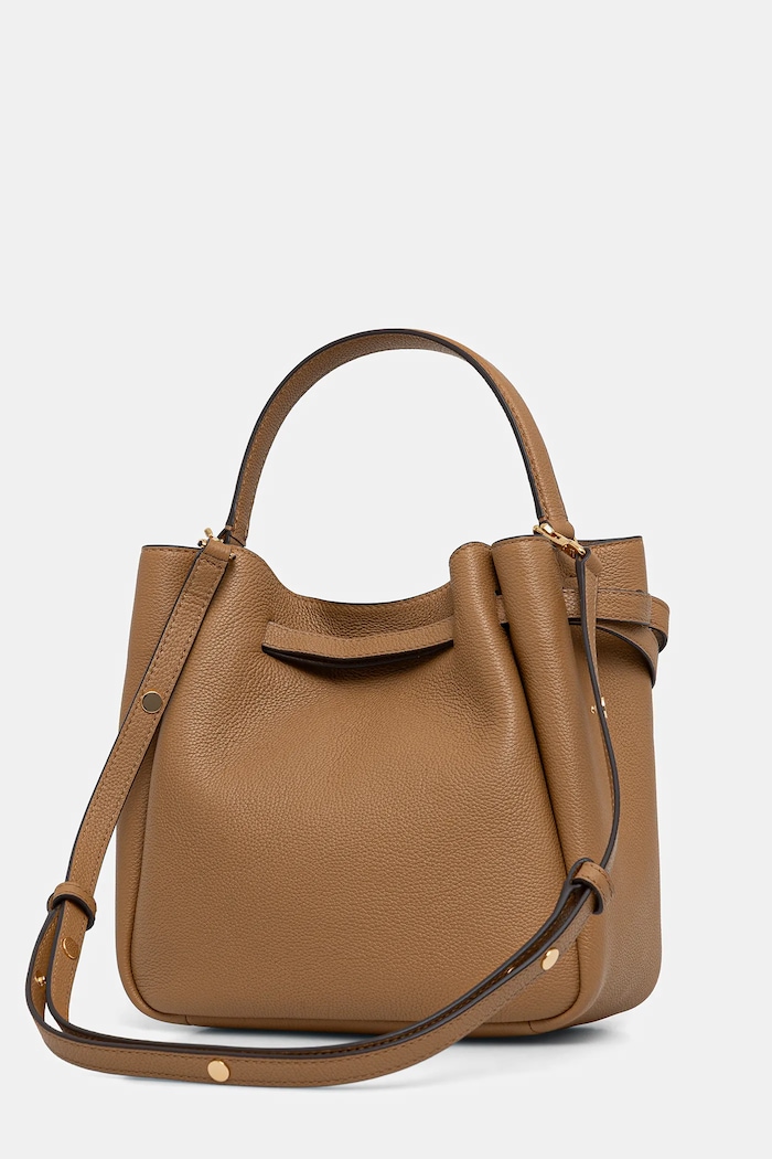 Accesorii Tory Burch geantă de piele Romy 166982.227 bej