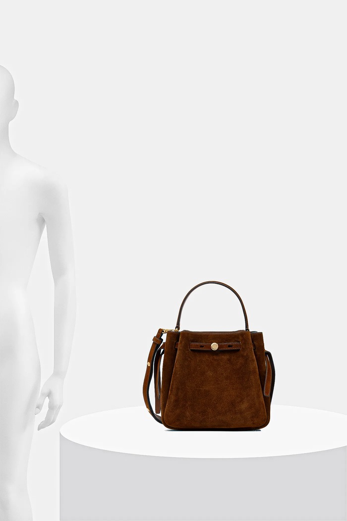 Tory Burch geantă de mână din piele întoarsă Romy Suede 174221.200