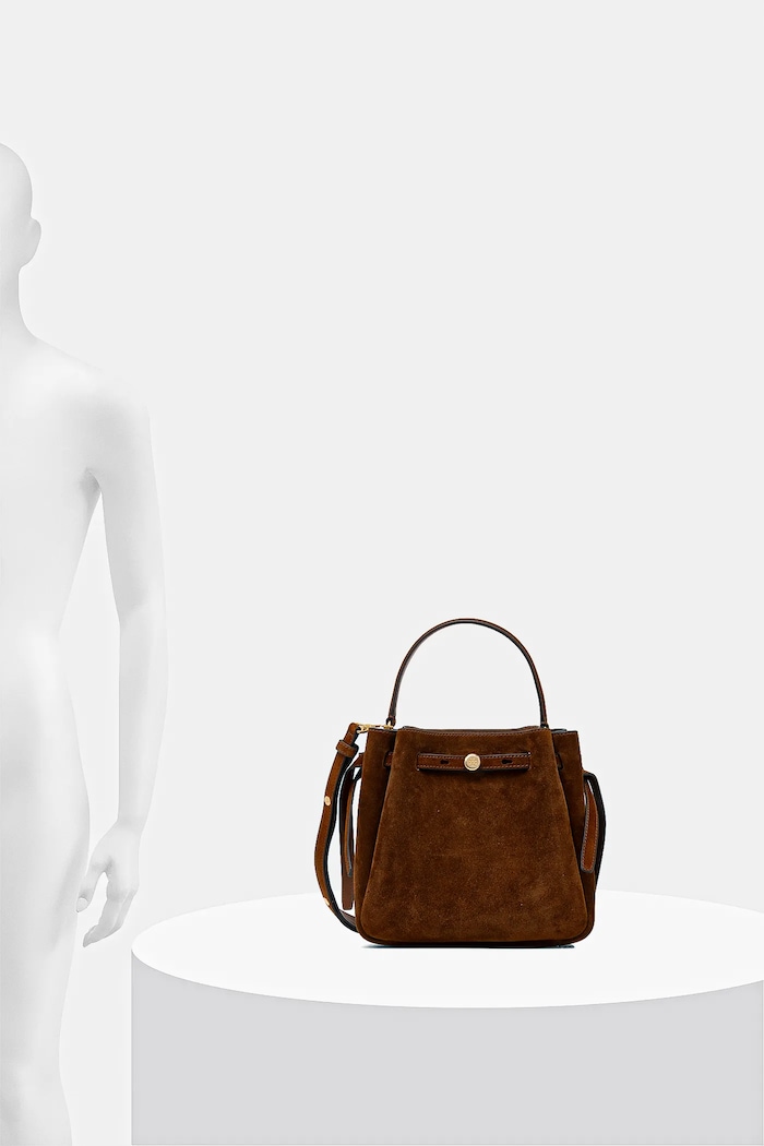 Tory Burch geantă de mână din piele întoarsă Romy Suede 174221.200
