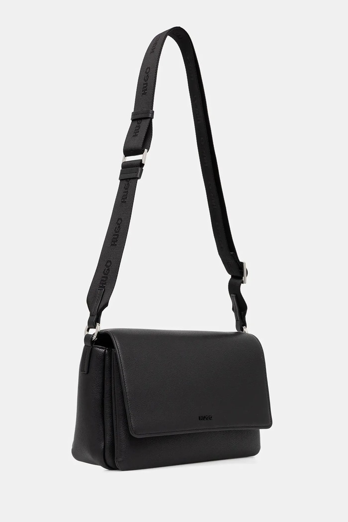 Kabelka HUGO Bel 2.0_Sh. Bag Flap 50558172 čierna SS26