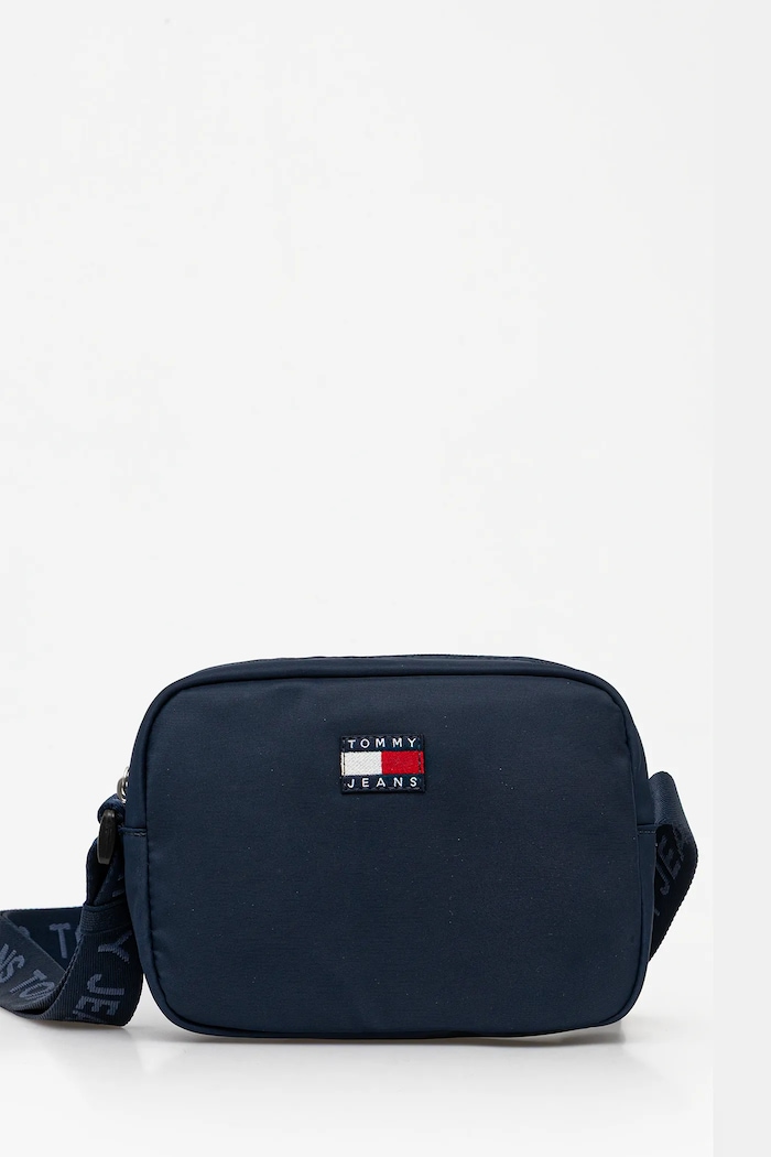 Kabelka Tommy Jeans jednofarebný tmavomodrá AW0AW18070
