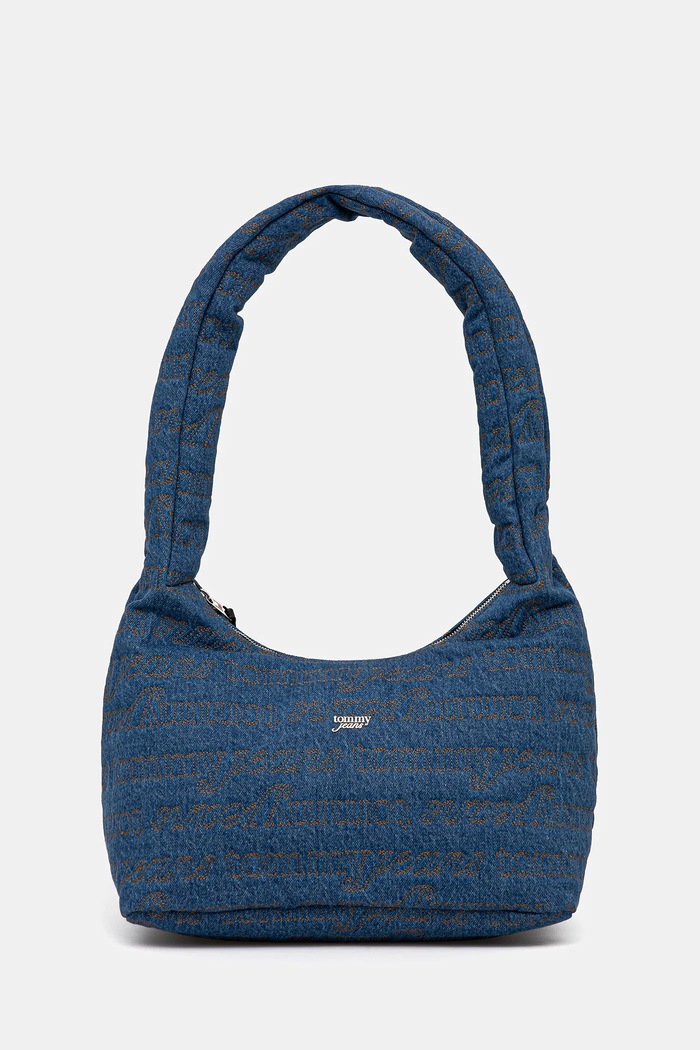 Kabelka Tommy Jeans vzorovaný modrá AW0AW18265