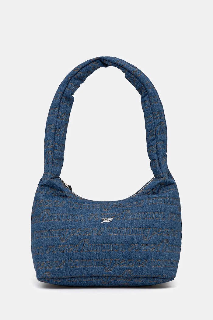 Kabelka Tommy Jeans vzorovaný modrá AW0AW18265